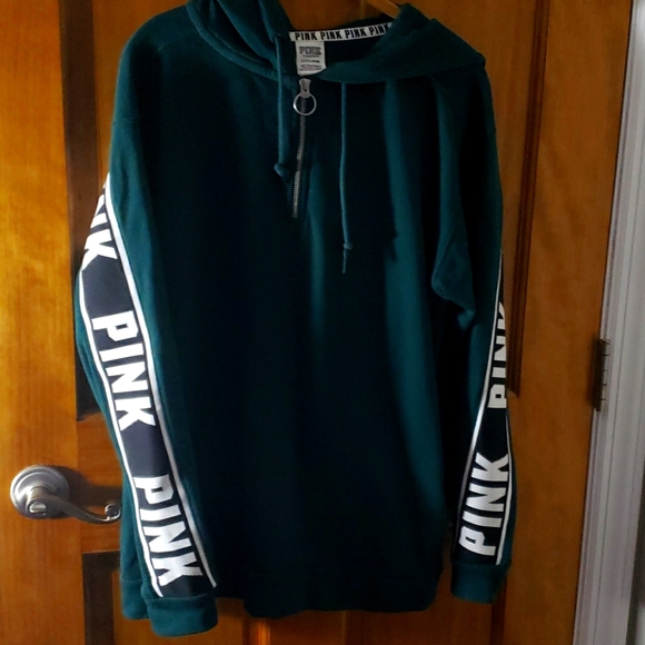 PINK Victoria's Secret Forest Green hoodie - Picture 1 of 4